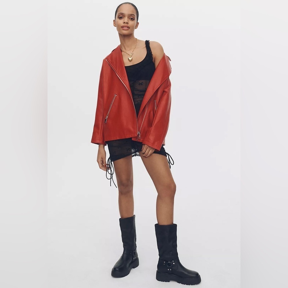 Anthropologie NWT Sleeveless Ruched Mesh Mini Dress - S